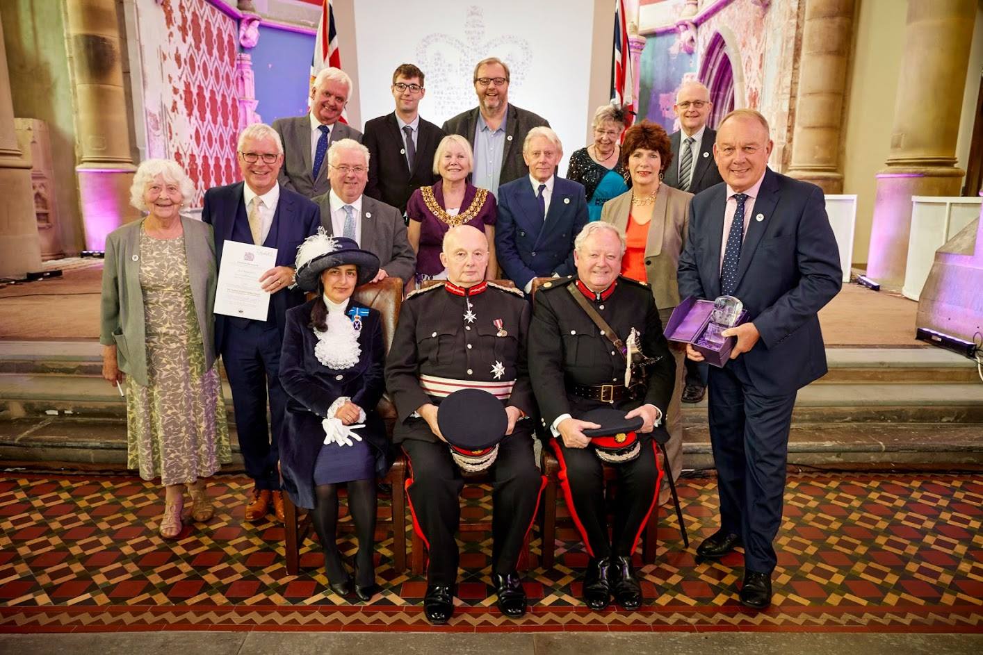 Volunteers receiving award